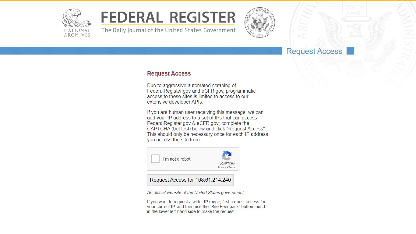 Federal Register :: Home - Thursday, August 11th